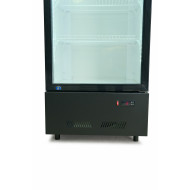 Холодильна шафа для напоїв GoodFood BC360NBW2LED, 310 л, чорно-біла, LED-підсвітка, замок, динамічне охолодження