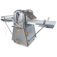 Тісторозкатувальна електрична машина GoodFood DS520C підлогова — професійна тісторозкатка для пекарень і кондитерських, ширина стрічки 520 мм, до 5 кг тіста