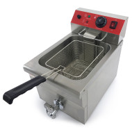 Електрична фритюрниця GoodFood EF12A1, 12 л, з краном для зливу олії, нержавіюча сталь, 3,25 кВт — професійне рішення для кафе та ресторанів