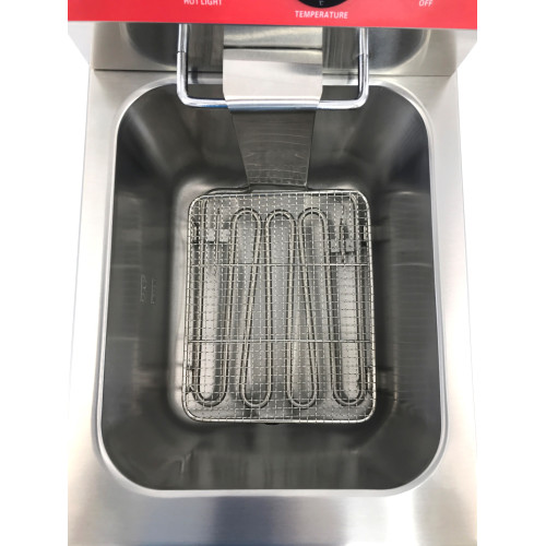 Електрична фритюрниця GoodFood EF12A1, 12 л, з краном для зливу олії, нержавіюча сталь, 3,25 кВт — професійне рішення для кафе та ресторанів