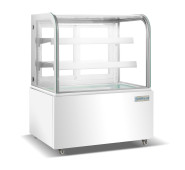 Холодильна вітрина GoodFood FW270R, 270 л, біла, скляні полиці, LED-підсвітка, цифрове керування, динамічне охолодження