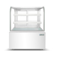 Холодильна вітрина GoodFood FW270R, 270 л, біла, скляні полиці, LED-підсвітка, цифрове керування, динамічне охолодження