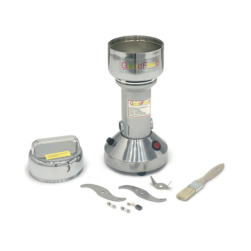 Подрібнювач високопродуктивний GoodFood PG100 — млин для зерна, спецій та цукру, 100 г, 650 Вт, корпус із нержавіючої сталі