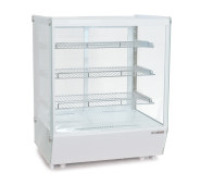 Холодильная витрина GoodFood RTW145L5 белая, настольная, 169 л, LED-подсветка, 3 регулируемые полки, стеклопакет, для кондитерских изделий