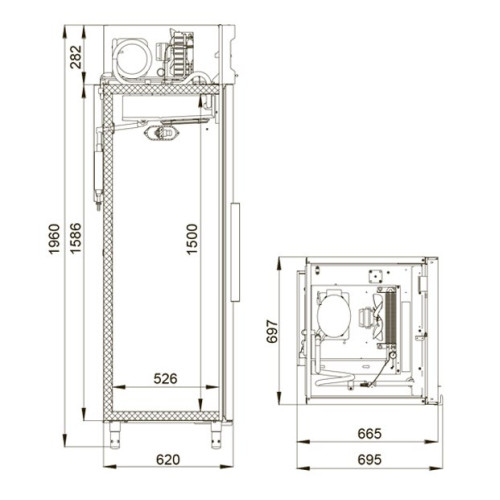 Холодильный шкаф CM105-S