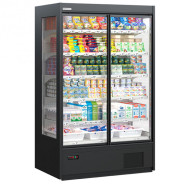 Холодильная горка Cooles SlimDeck 1875 мм с распашными дверьми, динамическое охлаждение, RAL 7016, LED, Danfoss, витрина для магазина