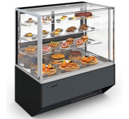 Вітрина холодильна кондитерська QuadroStream Confiture 1400х1250х885 мм, скло куб, викладка нержсталь, +1…+10°C, LED, Danfoss