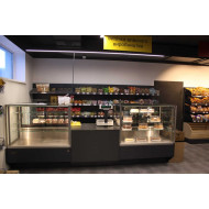 Витрина холодильная кондитерская QuadroStream Confiture 1400х1250х885 мм, стекло куб, выкладка нержсталь, +1…+10°C, LED, Danfoss