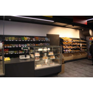 Витрина холодильная кондитерская QuadroStream Confiture 1400х1250х885 мм, стекло куб, выкладка нержсталь, +1…+10°C, LED, Danfoss