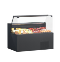 Холодильна вітрина Quadros SlimSolid 1130х1250х800 мм, середньотемпературна, скло куб, RAL 7016, з LED, Danfoss, Україна