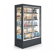 Холодильная витрина CoolJet GL среднетемпературная 2100х1250х660 мм, динамическое охлаждение, LED, RAL 7016, Украина