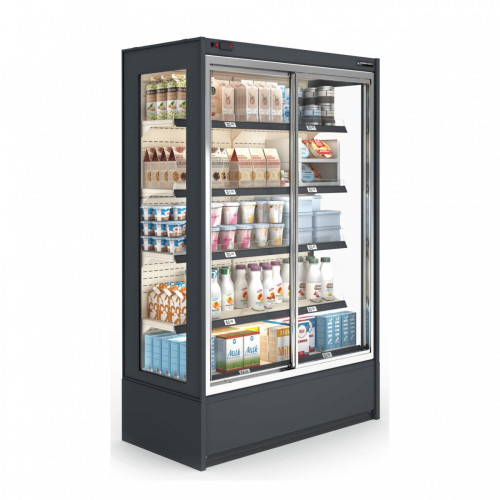 Холодильна вітрина CoolJet GL середньотемпературна 2100х1250х660 мм, динамічне охолодження, LED, RAL 7016, Україна