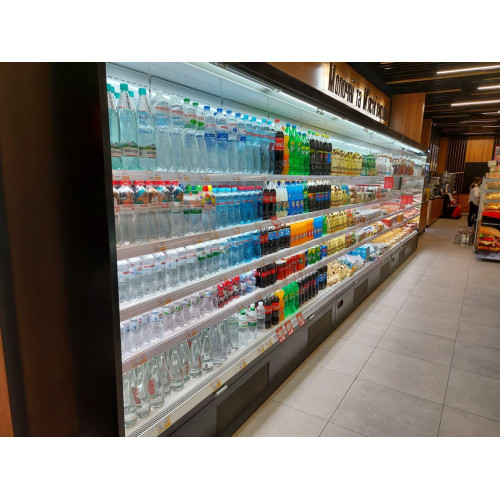 Холодильна вітрина CoolJet GL середньотемпературна 2100х1250х660 мм, динамічне охолодження, LED, RAL 7016, Україна