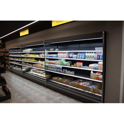 Холодильна вітрина CoolJet GL середньотемпературна 2100х1250х660 мм, динамічне охолодження, LED, RAL 7016, Україна