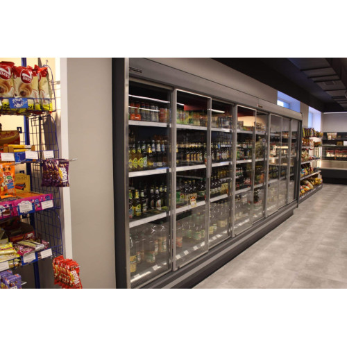 Холодильна вітрина CoolJet GL середньотемпературна 2100х1250х660 мм, динамічне охолодження, LED, RAL 7016, Україна