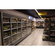 Холодильна вітрина CoolJet GL середньотемпературна 2100х1250х660 мм, динамічне охолодження, LED, RAL 7016, Україна