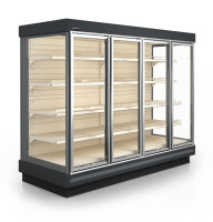 Холодильна гірка CoolJet 1875×850×2070 мм з розпашними дверима, динамічне охолодження, LED, RAL 7016, Україна, середньотемпературна