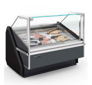 Холодильна вітрина QuadroStream Fish для риби, 1250х1120х1150 мм, викладка нерж. сталь, t -1...+5°C, вбудований агрегат, Danfoss