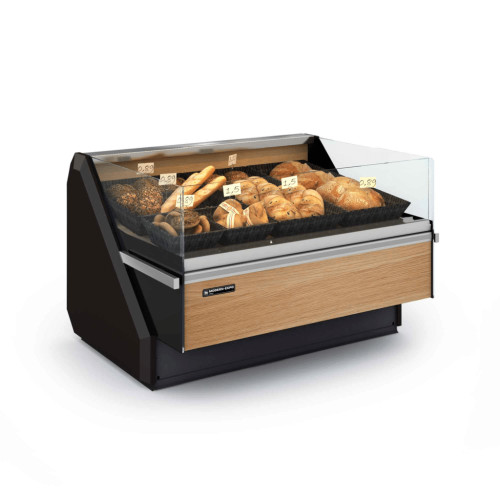 Нейтральна вітрина QuadroStream 937х1120х1150 мм, скло куб, викладка 900 мм, для магазинів і кафе, Danfoss R507/404