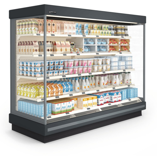 Холодильна гірка CoolJet 2500x850x2070 мм, середньотемпературна, RAL 7016, динамічне охолодження, Danfoss, LED, Україна