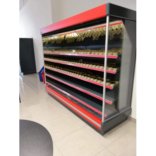 Холодильна гірка CoolJet 2500x850x2070 мм, середньотемпературна, RAL 7016, динамічне охолодження, Danfoss, LED, Україна