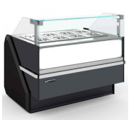 Теплова вітрина QuadroStream 1250х1120х1150 мм, нержавіюча сталь, куб скло, 80°C, для кафе, ресторанів та фастфуду, Україна