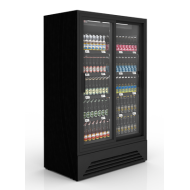 Холодильник для напитков Modern Expo DS15, 2120х1300х760 мм, стеклянные двери, черный, 1280 бутылок, динамическое охлаждение, LED, Украина