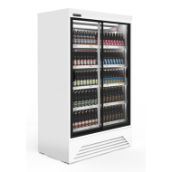 Холодильник для напитков Modern Expo DS15, 2120х1300х760 мм, стеклянные двери, черный, 1280 бутылок, динамическое охлаждение, LED, Украина