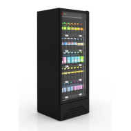 Шкаф холодильный Modern Expo COOL E MOTION S8 2130х750х800 мм, стеклянные двери, +1...+9°C, 405 бутылок, чёрный, динамическое охлаждение