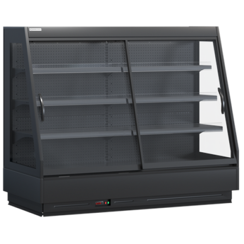 Холодильна вітрина напіввертикальна Cooles Semi 1600х1250х850 мм, Modern Expo, середньотемпературна, розсувні двері, виносний агрегат