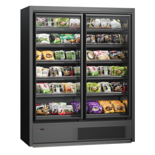 Морозильный регал Cooles SlimFreeze PRO 2100х1562х770 мм, Modern Expo, морозильная горка, встроенный агрегат, распашные двери