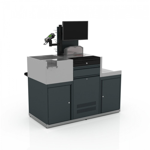 Экспресс касса Тип 1, 1305х845х915 мм, антрацит, металл/нерж. сталь, лев/прав установка, магазин у дома, кассовое оборудование