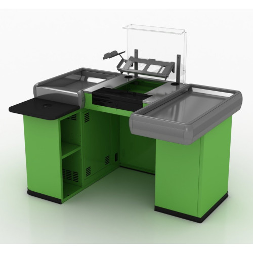 Експрес-каса Modern Expo Тип 5, 1601х1000х900 мм, кремова, накопичувач 500 мм, ліва/права, для магазинів і міні-маркетів