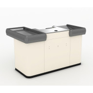 Експрес-каса Modern Expo Тип 5, 1601х1000х900 мм, кремова, накопичувач 500 мм, ліва/права, для магазинів і міні-маркетів