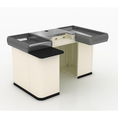 Експрес-каса Modern Expo Тип 5, 1601х1000х900 мм, кремова, накопичувач 500 мм, ліва/права, для магазинів і міні-маркетів