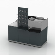 Експрес-каса Modern Expo Тип 6, 1336х1305х585 мм, антрацит, метал/нерж. сталь, лів./прав., для магазинів та мінімаркетів, Україна