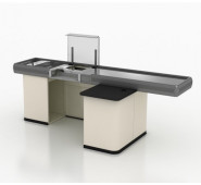 Касовий бокс Modern Expo Magellan 2300×1069×900 мм, метал, порошкове фарбування, вузький накопичувач, із захистом сканера та шухлядою