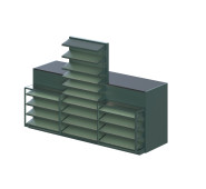 Касовий прилавок PULSAR Modern Expo (тип 1) L-2025 W-560 H-900, з освітленням полиць