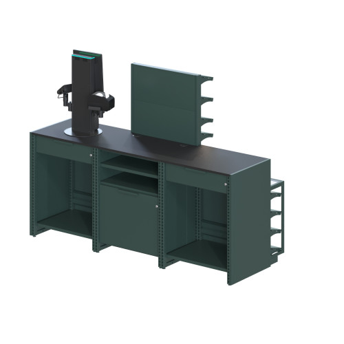 Касовий прилавок PULSAR Modern Expo (тип 2) L-2000 W-560 H-900, з освітленням полиць