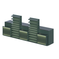 Касовий прилавок PULSAR Modern Expo (тип 3) L-3325 W-560 H-900, з освітленням полиць