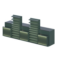 Касовий прилавок PULSAR Modern Expo (тип 3) L-3325 W-560 H-900, з освітленням полиць