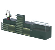 Касовий прилавок PULSAR Modern Expo (тип 4) L-2660 W-560 H-900, з освітленням полиць