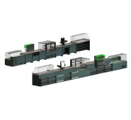 Касовий прилавок PULSAR Modern Expo (тип 5) L-3990 W-560 H-900, з освітленням полиць