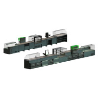 Касовий прилавок PULSAR Modern Expo (тип 5) L-3990 W-560 H-900, з освітленням полиць