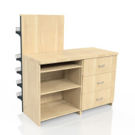 Касова зона 1360×600×1350 мм (дуб сонома) — зручність та надійність для вашого магазину