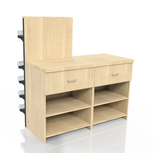 Касова зона 1360×600×1350 мм (дуб сонома) — зручність та надійність для вашого магазину