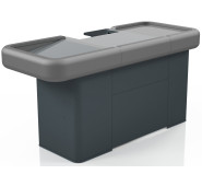 Касовий бокс Modern Expo Міні 1500 антрацит, 1500х990х855 мм, метал/нерж. сталь, вузький накопичувач, для магазинів і міні маркетів