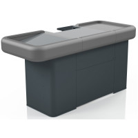 Касовий бокс Міні 2000 Modern Expo, антрацит, метал/нерж. сталь, 2000×990×855 мм, вузький накопичувач 500 мм, для магазинів і мінімаркетів