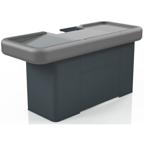 Касовий бокс Міні 1800 Modern Expo, антрацит, метал/нержавійка, 1800х990х855 мм, вузький накопичувач, для магазинів та мінімаркетів