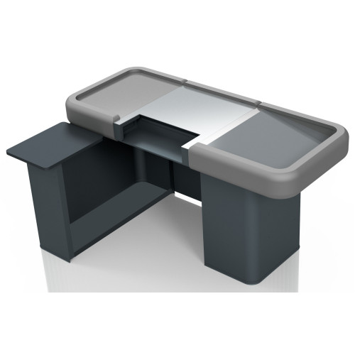 Касовий бокс Міні 1800 Modern Expo, антрацит, метал/нержавійка, 1800х990х855 мм, вузький накопичувач, для магазинів та мінімаркетів